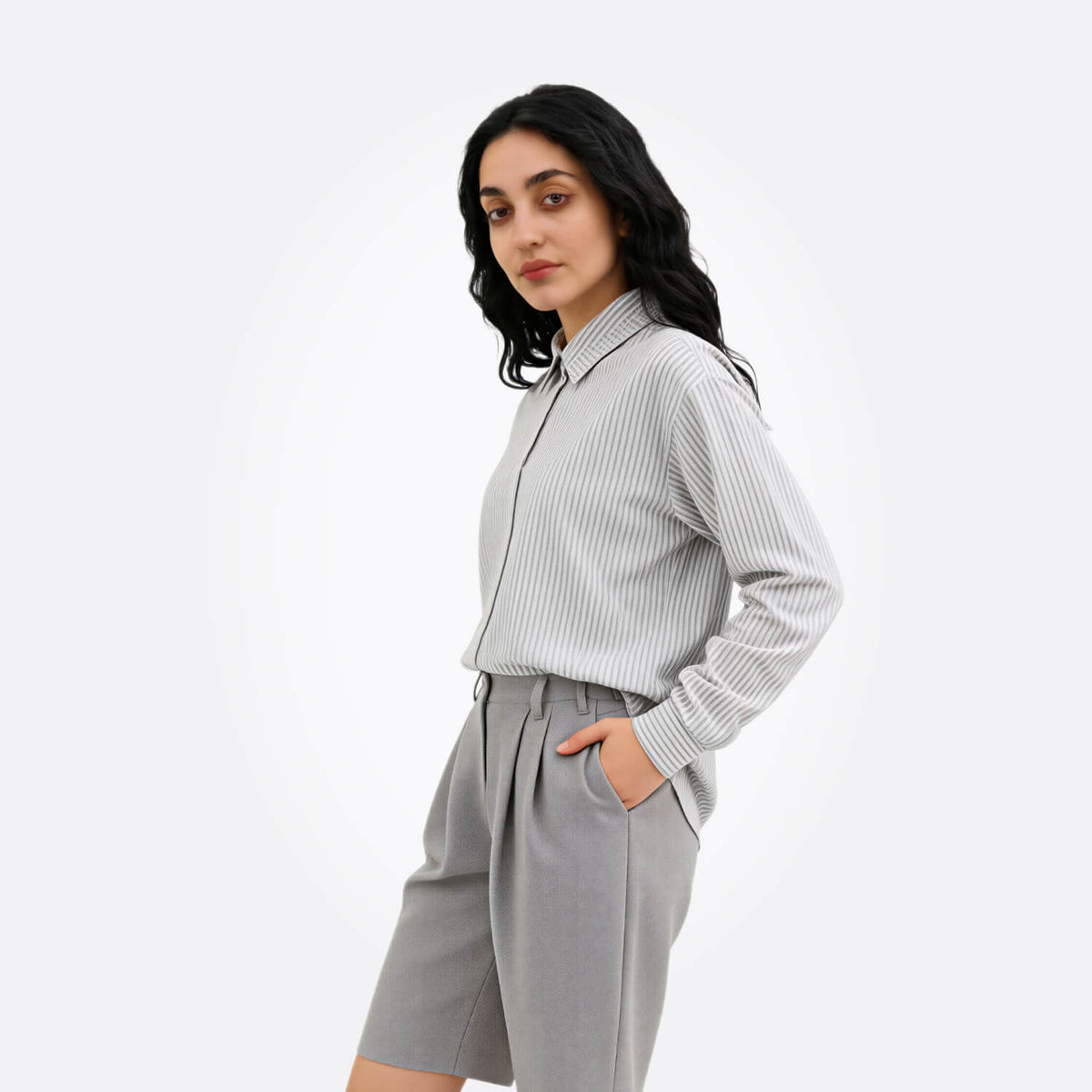 Comfort Knit Collar Top-pro21-c