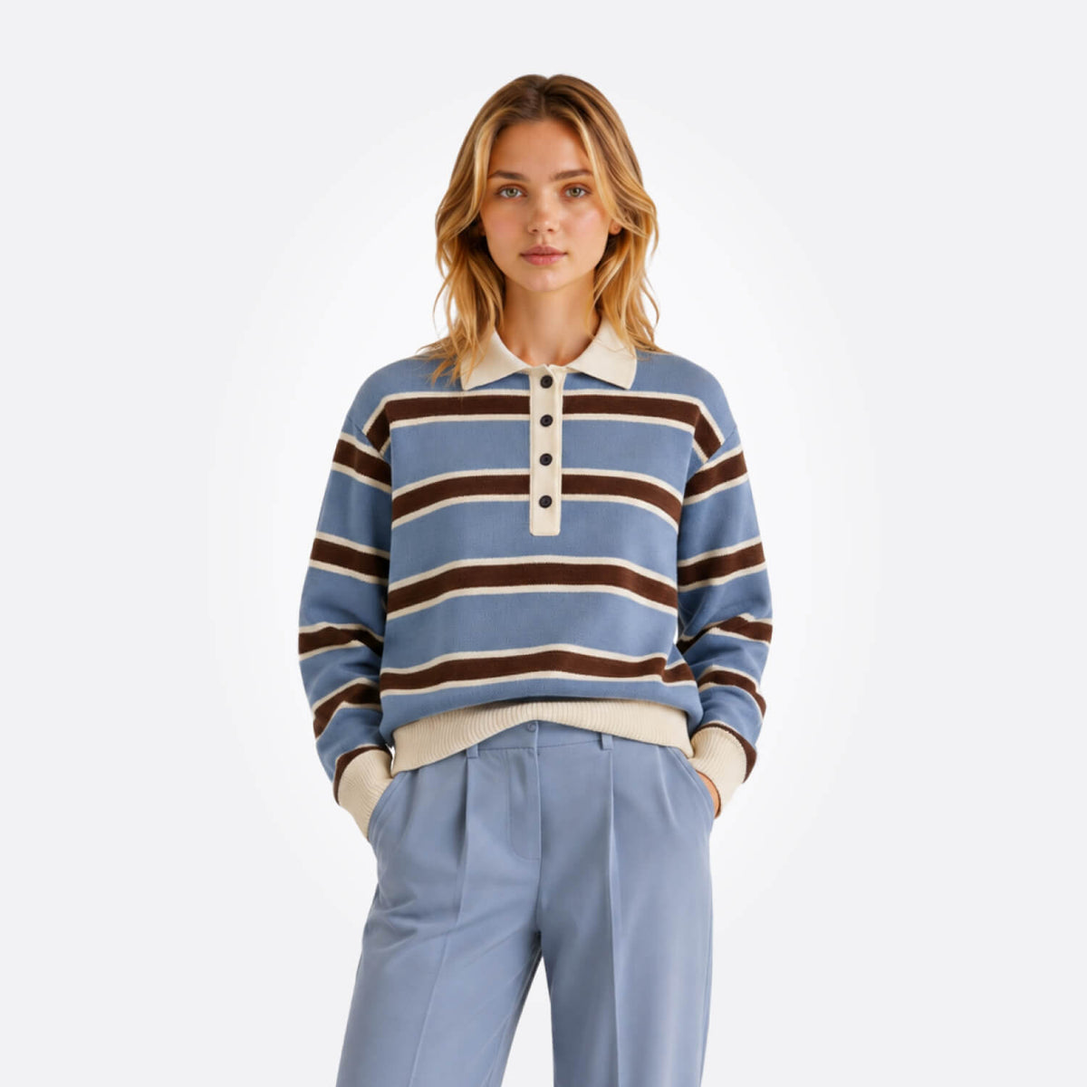 Stripe Polo Sweater-pro_26-a